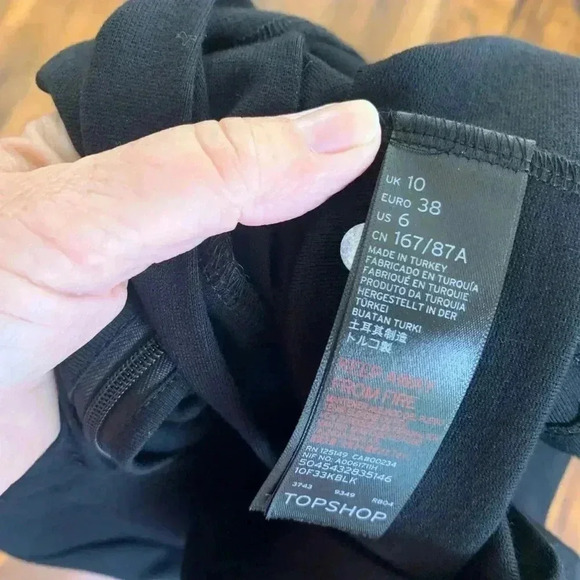 NWT TOPSHOP BLACK WRAP DRESS 6 - Picture 5 of 7